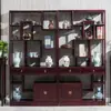 Palo de Rosa Australiano Bo Gu Jia Madera Maciza Nuevo Estilo Chino Gabinete de Múltiples Tesoros Soporte de Exhibición para Vajilla de Té Divisor Decorativo Gabinete de Vino Moderno