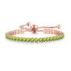 Pulsera de cristal de color cuadrado ajustable de perforación de fila única de 3 mm popular en Europa y Estados Unidos, joyería de circonita chapada en oro al por mayor