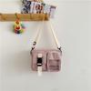 Lindo mini bolso de mano para mujer, nuevo estilo coreano de moda, informal, de lona, pequeño, cuadrado, para el pecho, bolso de hombro para estudiante, 2023