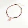 Collar de Piedras Naturales de Colores con Cuentas para Mujer, Colgante de Nube de Jade Rosa, Estilo de Lujo Ligero de Gama Alta, Nueva Cadena para Clavícula Otoño-Invierno