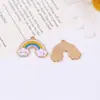 Liga Gota de Óleo Fofa Pendente Único Arco-Íris Acessórios de Joia DIY Headwear Brincos Colar Pingente Pingente Acessórios de Joia