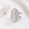 Anillo de Acero de Titanio Abierto de Personalidad Europea y Americana Transfronteriza para Mujer con Concha Vacaciones en la Playa Anillo Simple Anillo de Acero Inoxidable