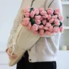 Manta de Buquê de Rosas Produto Acabado Manta de Flores para Cochilo no Escritório Manta de Flores de Tricô à Mão Manta de Flores Produto Acabado