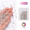 Nail art jóias diamante super flash prateado branco mágico AB imitação diamante austríaco pequeno macaco nail art jóias líquido vermelho explosão plana diamante