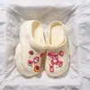 Zuecos de Mujer Estilo Nuevo para Verano 2026, Sandalias de Playa Antideslizantes, Pantuflas de Eva de Suela Gruesa que Aumentan la Altura, de Punta Cerrada