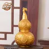 Adorno de Calabaza Hueca de Latón Hongda con Parte Superior Abierta para Decoración del Hogar, Calabaza de Latón Estilo Chino para Decoración de Entrada