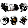 Nuevas Pegatinas Magnéticas de Gato Lindo de Acrílico para Refrigerador Creativas Lindas Mascotas Gato Negro Pequeño Animales Lindos Pegatinas Decorativas Magnéticas