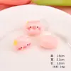 Cerdo Lindo Postre Comida Juego Té de Leche Hamburguesa diy Pasador Decoración de Cadena para el Cabello Accesorios de Resina Material de Pegamento de Crema