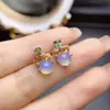 Venta al por mayor de fábrica Pendientes de Ópalo Blanco Natural de Alta Venta con Incrustación de Plata S925 Piedra Principal 6*6 Joyería de Lujo Venta Directa de Fábrica