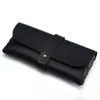 Estojo para óculos de unha única em estoque, em couro preto, bolsa para óculos portátil, caixa para armazenamento de óculos de sol, para impressão