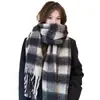 Bufanda de Punto Nueva 2024 para Ciclismo, a Prueba de Frío, Cuadros Blanco y Negro para Pareja, Calidez al Aire Libre, Hombres y Mujeres, Moda Invernal y Versátil