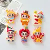 Muñeca de Tela de Fiesta de Dibujos Animados Nuevos Accesorios de Resina Hecho a Mano DIY Imán para Refrigerador Pasador Llavero Accesorios para Joyería