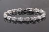 Pulsera de moda directa de fábrica de cobre con incrustaciones de cristal de grado AAA azul circonita pulsera exquisita para combinar con todo Pulsera para damas