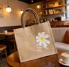 Bolsa Tote de Linho da Fábrica Original Bolsa de Trabalho Feminina Material de Algodão e Linho Grande Capacidade Bolsa de Mão