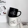Taza de Cerámica Personalizada con Logo, Perro de Dibujos Animados Lindo, Esmalte de Imitación, Taza para Café y Leche, Se Puede Personalizar, Caja de Regalo