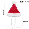 Gorro de Navidad para Mascotas Felpa Corta Gato Gorro de Navidad Perro Decoraciones para la Cabeza Regalo de Navidad