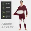 Traje de Ropa Interior Térmica Sin Marca para Hombre Aumentar Rodilleras Forrado de Felpa Calefacción Ropa y Pantalones de Otoño Parche Develvet Ropa y Pantalones de Otoño