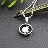 Collar de pareja al por mayor estudiantes simple coreano literario 5 monedas de lana colgante siempre en una pieza para enviar a novias hombres y mujeres