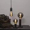 Lámpara LED de filamento Edison con casquillo E27, lámpara de tungsteno retro decorativa, bombilla de vidrio ahumado estroboscópica de 220V