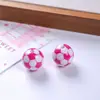 Cuentas de bola acrílica, cuentas de fútbol, cuentas sueltas, fútbol, baloncesto, cuentas de béisbol, cadena para teléfono DIY, cuentas para pulsera, 16 mm