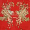 56*28cm Bordado de Gaze Lantejoulas Bordado de Fênix Patch de Tecido Fantasia de Performance Étnica Acessórios DIY Multicolorido Nenhum