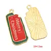 Série de Natal Popular Transfronteiriça Pingentes de Esmalte Desenho Animado Acessórios de Joias de Liga DIY Charms para Colar Pulseira