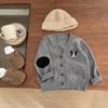 Chamarra de Punto Tejido para Bebé 2025 Primavera y Otoño Nuevo Estilo Cárdigan de Punto con Cuello en V para Niños Ropa Versátil para Salir Moderna