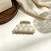 Pinza para el Cabello de Cuadros en Forma de Diamante Estilo Universitario Coreano, Pasador Delicado para Niña para la Parte Trasera de la Cabeza, Pinza para el Cabello para Flequillo Lateral y Cabello Fino