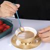 Cuchara de café de acero inoxidable 304 de Amazon transfronteriza, cuchara mezcladora creativa con forma de ala, cuchara para postre helado, cuchara de regalo