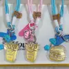 Pingente de Ouro Puro 999 20mg Bolsa de Chá de Leite Hambúrguer Batata Frita Chaveiro Ornamento Fofo Presente de Aniversário