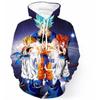 Comercio electrónico transfronterizo 2022 Nuevo Sudadera deportiva con capucha de Dragon Ball Rey Mono Saiyajin con impresión digital 3D de cuerpo completo
