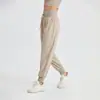 Calça de Fitness Yoga Harem Casual Solta de Cintura Alta com Cordão Secagem Rápida Proteção Solar Esportiva para Corrida Feminina