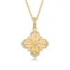 Collar con Colgante de Trébol de Cuatro Hojas Hecho a Mano Estilo Buchet Retro Moda Cadena para Clavícula Tendencia Plata de Ley S925 para Mujer