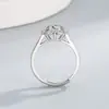 Transmisión en vivo de joyería europea y americana de gran venta, anillo abierto de imitación de moissanita, joyería para mujer, fabricante de anillos de moda, venta al por mayor
