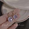 Aretes Cuadrados de Zircón para Mujer Simples Pequeños Estilo Fragante Aretes de Lujo Ligero Sensación Retro de Alta Gama Elegantes Elegantes Elegantes Anillo de Oreja Aretes de Moda
