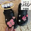Set de flores de primavera para zapatos de 7 agujeros accesorios para zapatos lindo mariposa zapatos de agujeros zapatos flor negro polvo con hebilla de zapato diy desmontable