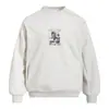Moletom Masculino Gola Redonda com Bolso com Estampa de Fragmento de Personagem Modelagem Solta Streetwear Americano Casual Primavera/Outono Pulôver Roupa Esportiva