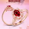 Deseo venta caliente anillo plateado anillo de compromiso anillo de rubí anillo de oro rosa joyería al por mayor femenino