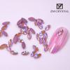 Nuevo color moca púrpura loto uña diamante de forma especial color gelatina diamante plano uña joyería DIY uña Pedrería