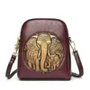 Bolsa Feminina Transfronteiriça, Tendência da Moda Estilo Chinês, Bolsa Pequena, Simples e de Alto Padrão, Versátil e Elegante, Bolsa de Celular Retrô Colorida Lavada para Usar na Cruz