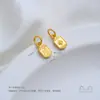 Colgante de Calabaza con Palabra Auspiciosa Hueca Chapado en Cobre Oro de 24K con Borde Floral, Colgante Pequeño para Accesorios de Pulseras y Collares Hechos a Mano DIY