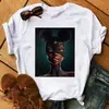 Camiseta de Mujer Verano 2020 Estilo Europeo y Americano ins de moda Amazon top chica estampada algodón modal