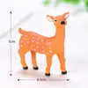 Adornos de PVC para micropaisajes, plantas de jardinería, ciervos sika, adornos de animales, familia de ciervos, llaveros de plástico, accesorios