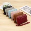 Nueva cartera corta para mujer con múltiples ranuras para tarjetas, monedero, tarjetero con cremallera versátil estilo coreano, bolsa de almacenamiento con clip para tarjetas