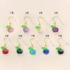 Pendientes cortos colgantes de manzana con purpurina fina iridiscente, lindos y compactos, accesorios de oreja de fruta de nicho exquisitos de moda 2026