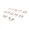 Novas Unhas Postiças Rosa em Formato de Coração, Estilo Fofo Inspirado no Instagram, Cor Versátil Color-Blocking, 24 Peças