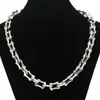 Pulseira masculina europeia e americana cool com emenda de quilha corrente cubana estilo hipster hip hop balada Di pulseira larga acessórios