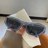 Gafas de Sol Moradas Estilo Milenio Y2K para Mujer Sentido de Alta Gama Divertidas Populares en Internet Gafas para Fotos 2023 Nuevas Vintage