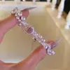 Anillo de Perlas Estilo Francés para Mujer Nicho Gama Alta Lujo Ligero Circonita Super Brillante Anillo de Pareja Nuevo Estilo Chino Simple Pulsera Versátil