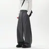 Pantalones de pierna ancha para hombre, modernos y elegantes, pantalones rectos holgados de primavera con un aire juvenil, pantalones largos deportivos